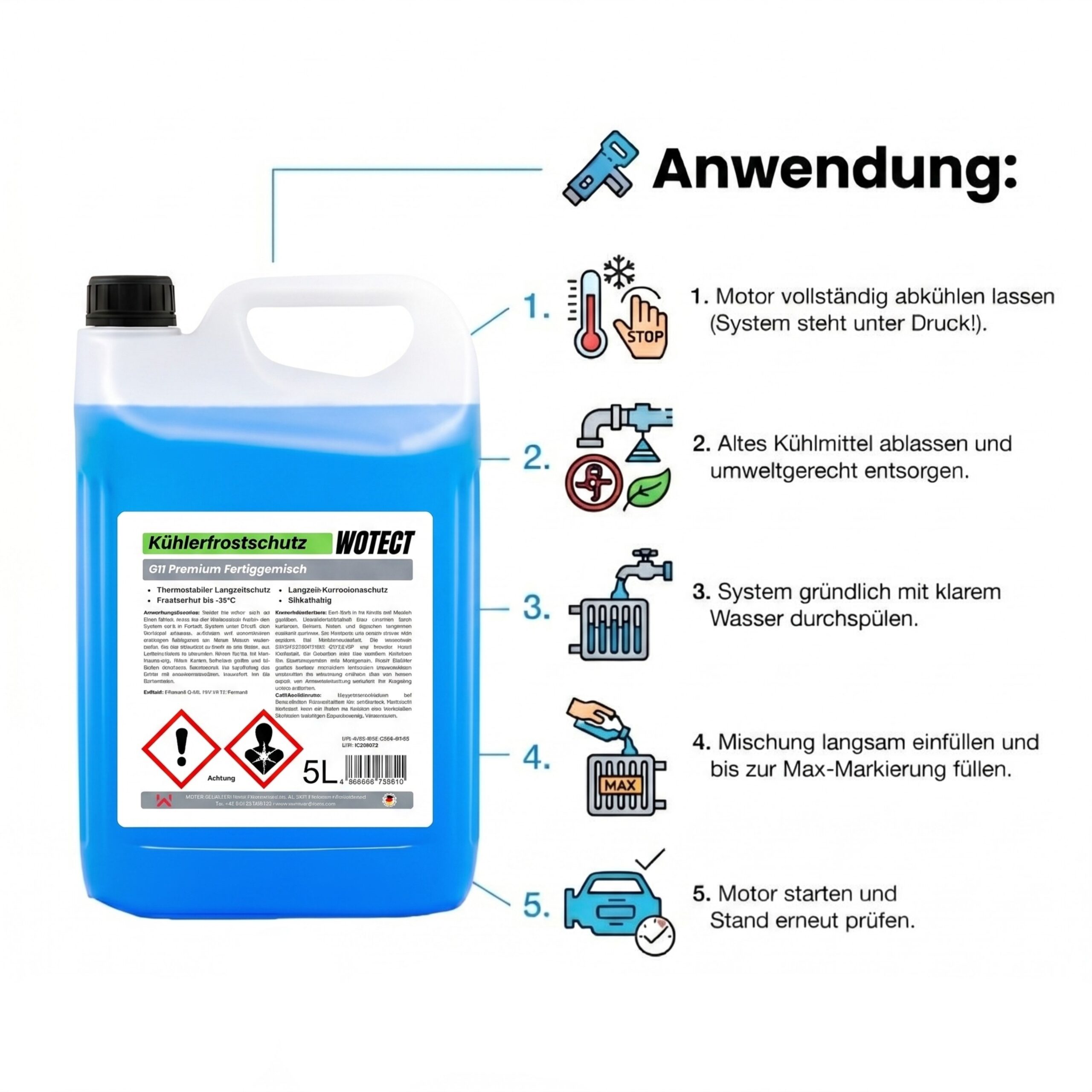 Kühlerfrostschutzmittel G11 Ready-to-use – Bild 5