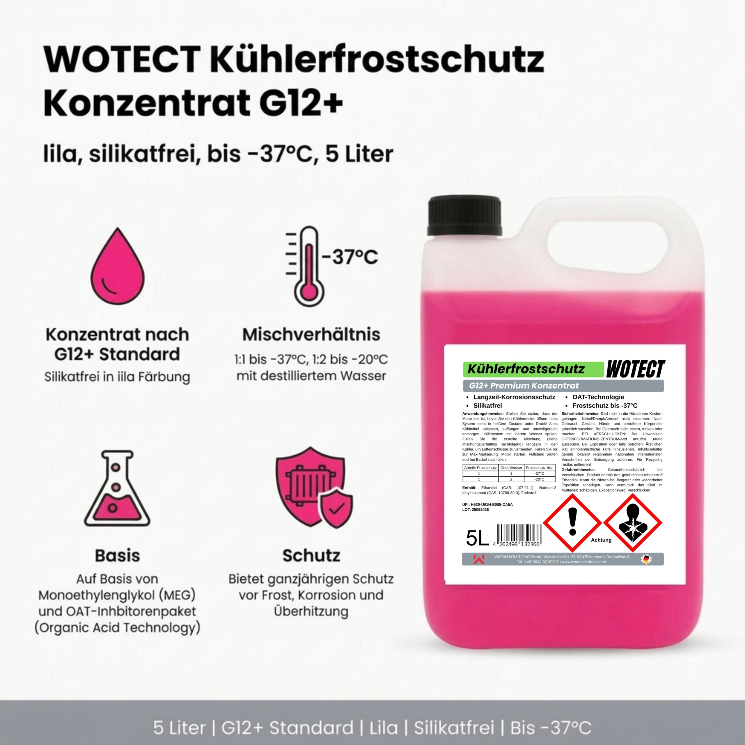 Kühlerfrostschutzmittel G12+ Konzentrat – Bild 3