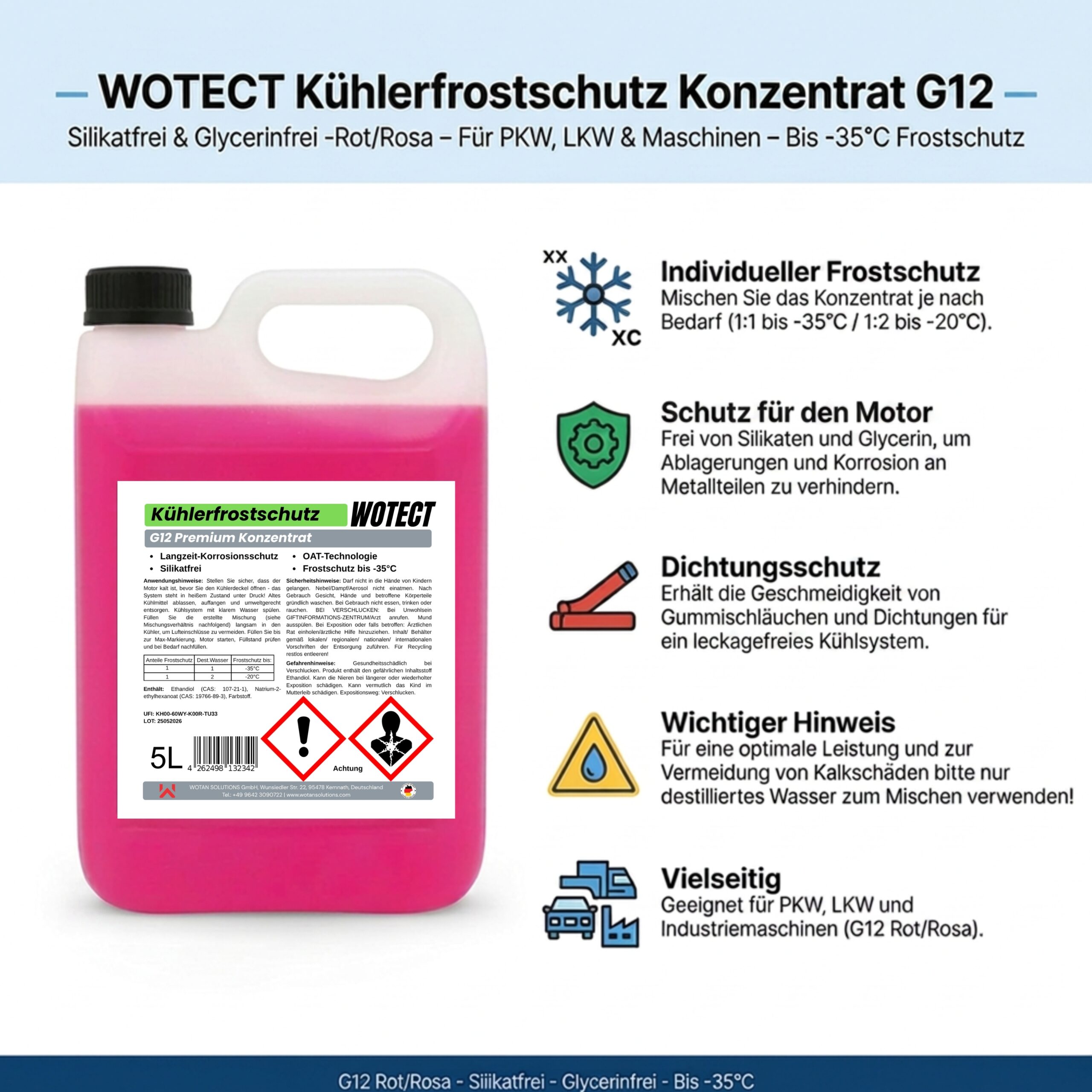 Kühlerfrostschutz G12 Konzentrat - Silikatfreier – Bild 5